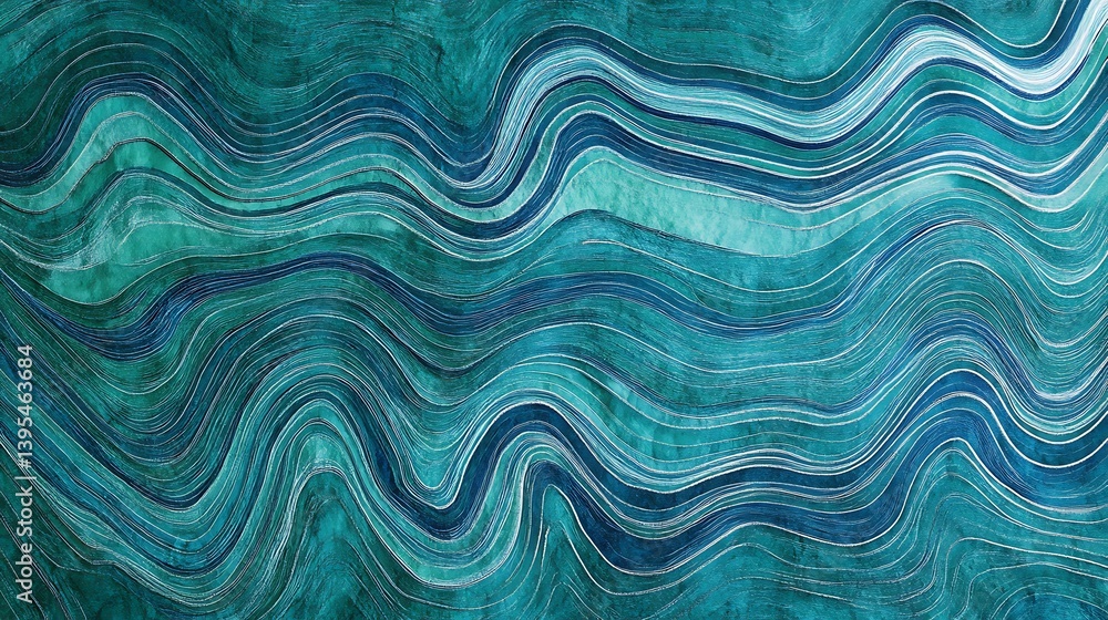Obraz premium Dull blue and green abstract lines forming a simple pattern 