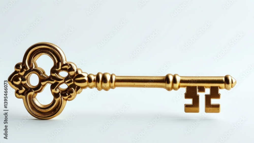 A detailed shot of a golden, ornate key, symbolizing secrets and opportunities. A detailed shot of a golden, ornate key, symbolizing secrets and opportunities.