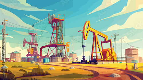 Professional Illustration of Oil Industry Cartoon Character for Marketing Materials