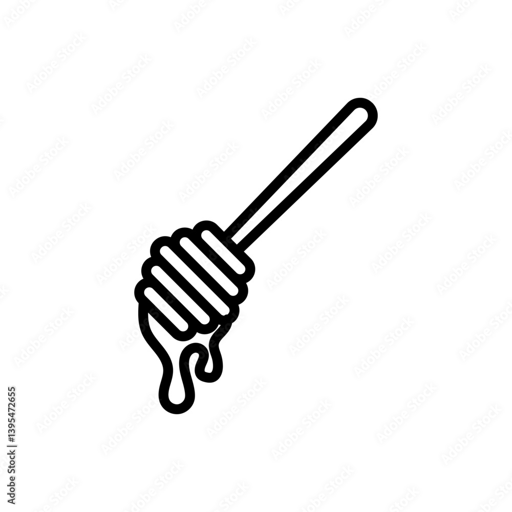 cute honey icon design with black and white flat style cute honey icon design with black and white flat style