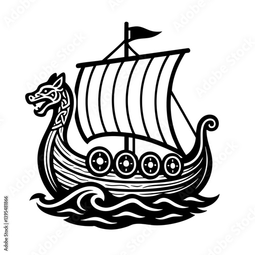 keltisches Wikingerschiff Drachenboot Drakar