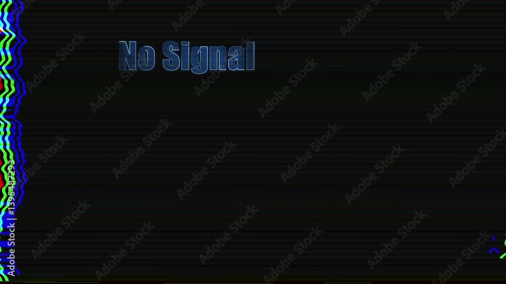 Glowing neon bad tv scenery no signal ivon symbol. 