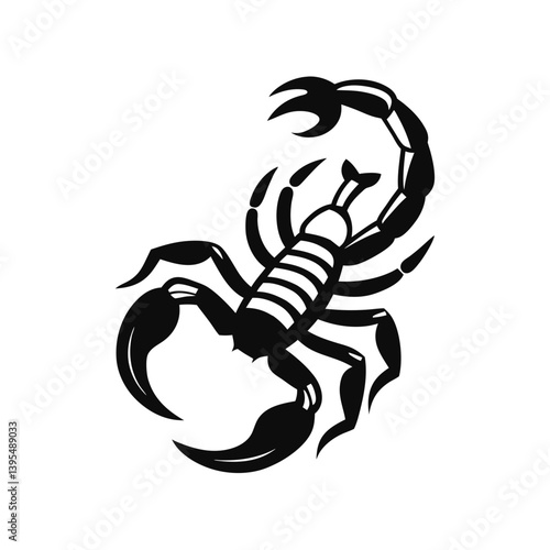 Hand drawn sketch of Scorpion tattoo animal vector 