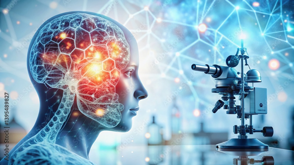 Fototapeta premium HbA1c Glycated Hemoglobin Mind Map: Medical Concept for Presentations & Reports - Double Exposure Stock Photo