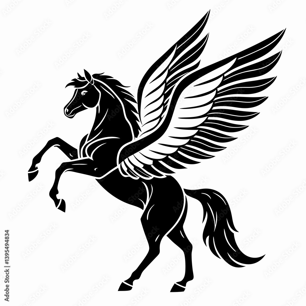 Fototapeta premium Pegasus silhouette