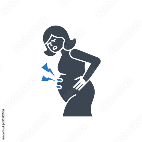 Pregnant Woman Ache Icon