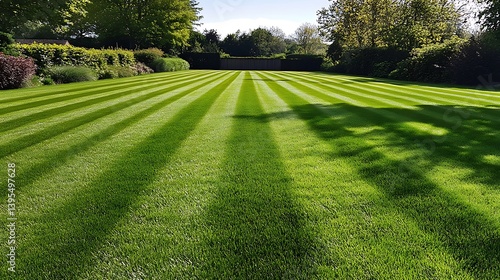 Neatly Trimmed Lawn, Sunny Day