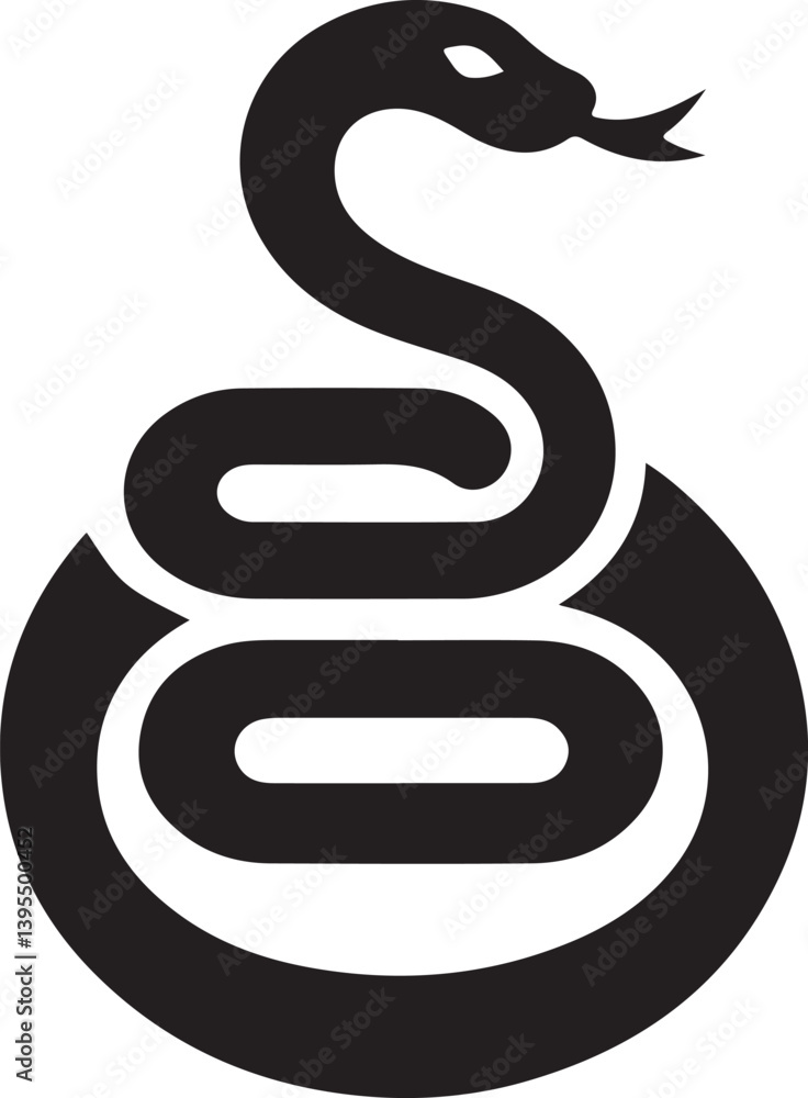 Snake Spiral Form Logo Vector Snake Spiral Form Logo Vector