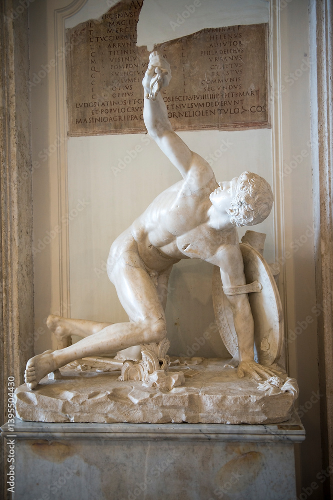 Torso of Discobolus restored as Wounded Warrior, Rome, Italy