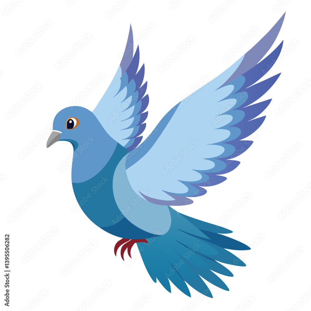 Obraz premium a flying dove, Peace symbol, Flying of pigeon vector illustration