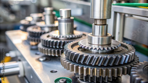 High quality gears in production line showcase their capability in efficient machinery