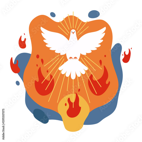 Happy Pentecost day background illustration