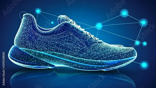 Digital Mesh Shoe: Innovative Design and Technology Visualization for Footwear