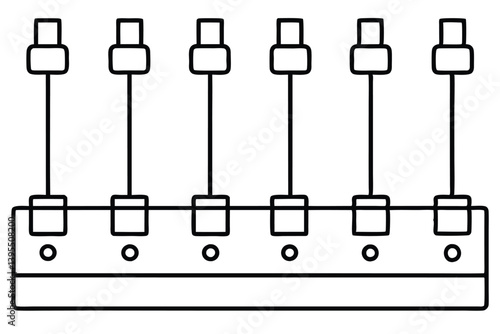 Equalizer Digital Pulse Expressed through Line Art