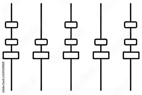 Equalizer Pulse and Rhythm in Creative Line Art