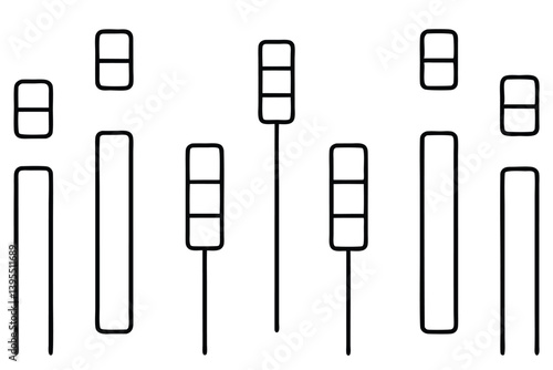 Equalizer Sound Waves in Dynamic Line Art
