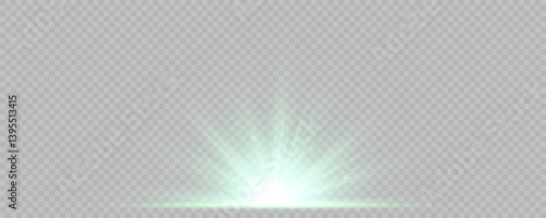 Radiant light burst forms celestial flash of brilliance. White flare glows with shimmering halo on glassy space. Star spark explodes softly in high-impact shine effect. Magic dust twinkles