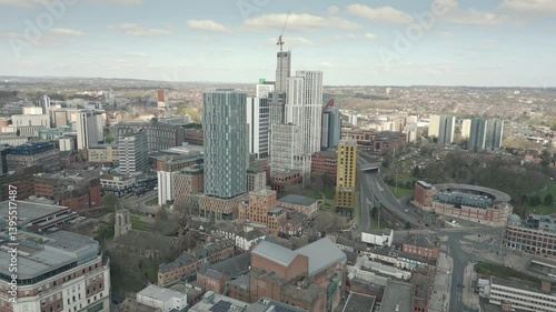 Leeds, UK - April 2025 - City Centre - Olympian Homes - Student Accommodation Slow Orbit