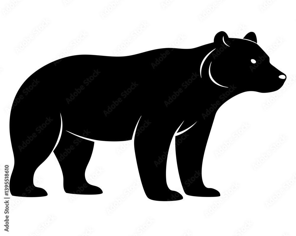 Fototapeta premium Bear Vector Silhouettes & SVG Icons | Wildlife, Adventure & Forest for Crafts & Design