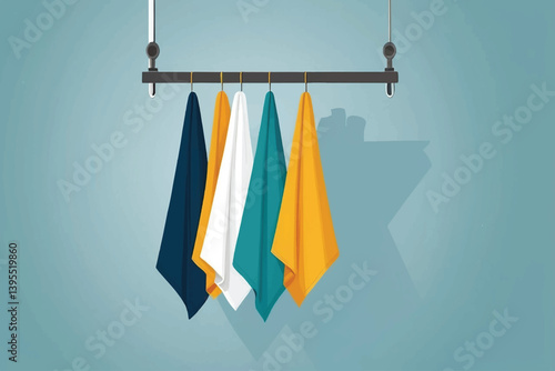 microfiber cloths hanging,