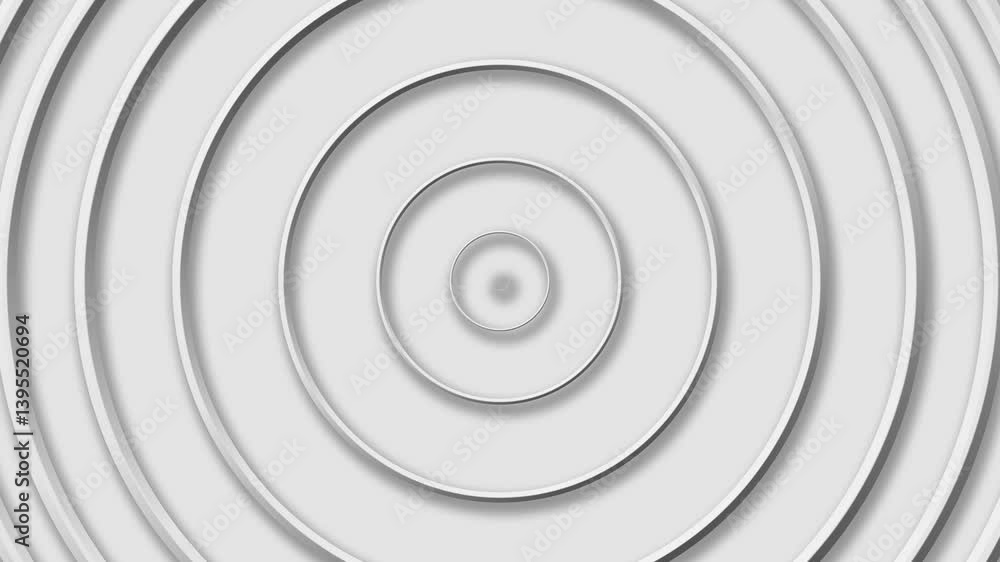 Abstract template with animation of white circles. 4K