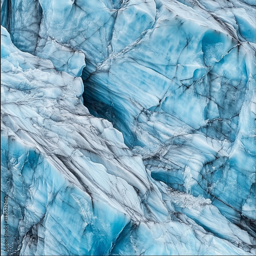 Wallpaper Mural Immerse yourself in mesmerizing of a glacier's facade, as it unveils a symphony of intricate patterns, ethereal cracks, and enchanting touch of frozen water  Torontodigital.ca