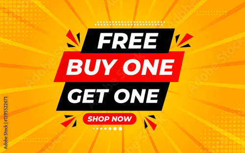 buy one get one free. Online shop discount sale background for buy 1 get 1, Special Discount marketing poster design for web and Social. sale banner vector template Design.
