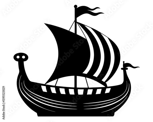 Viking Ship Vector Silhouettes & SVG Icons | Norse Mythology & Historical Designs for Crafts & Digital Art