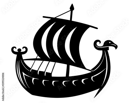 Viking Ship Vector Silhouettes & SVG Icons | Norse Mythology & Historical Designs for Crafts & Digital Art