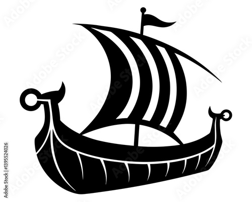 Viking Ship Vector Silhouettes & SVG Icons | Norse Mythology & Historical Designs for Crafts & Digital Art