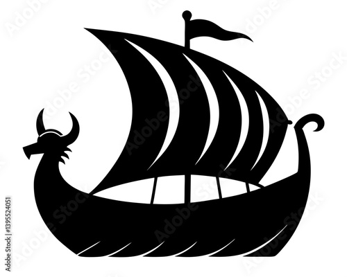Viking Ship Vector Silhouettes & SVG Icons | Norse Mythology & Historical Designs for Crafts & Digital Art