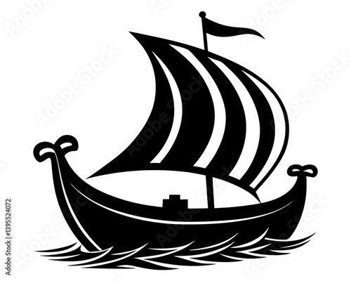 Viking Ship Vector Silhouettes & SVG Icons | Norse Mythology & Historical Designs for Crafts & Digital Art