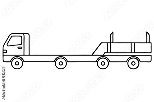  loadtow 450 line art truck front view