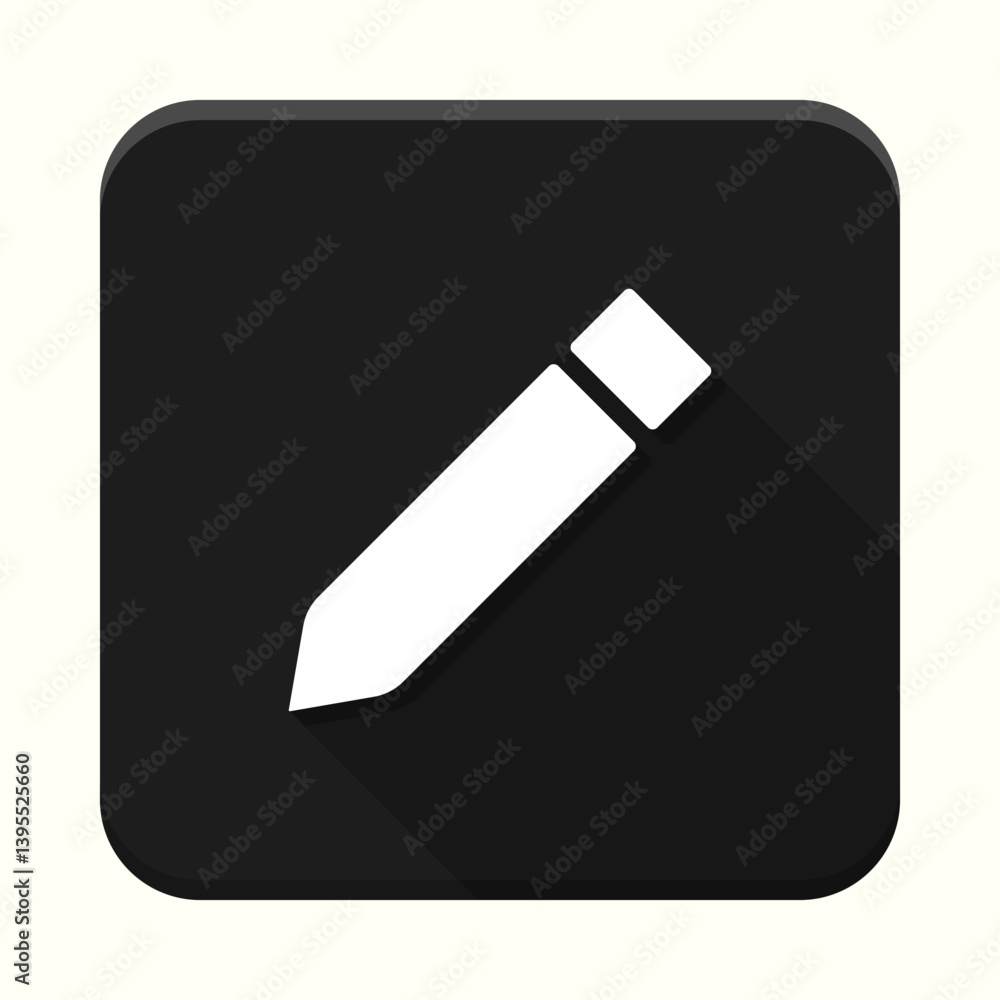 Black pen app icon. Writing app icon. Drawing app icon. Note app icon Black pen app icon. Writing app icon. Drawing app icon. Note app icon