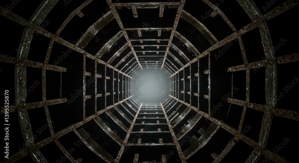 Fototapeta premium Rusty metal tunnel