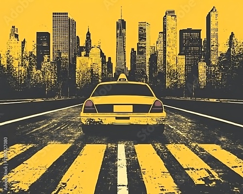 NYC Taxi on Crosswalk