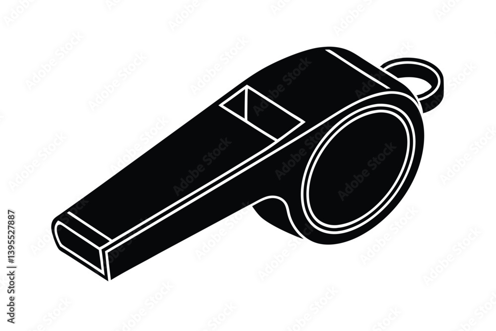 Black and White Referee Whistle, Sports Signaling Device Black and White Referee Whistle, Sports Signaling Device