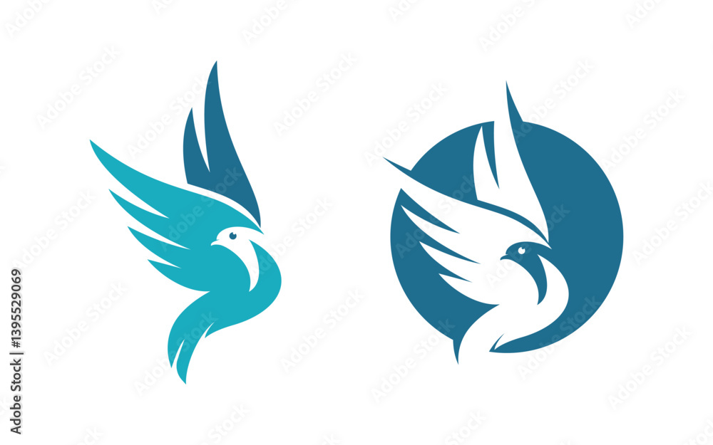 Bird dove icon logo design vector illustration template v.2 Bird dove icon logo design vector illustration template v.2