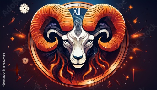 vector illustration of a ram