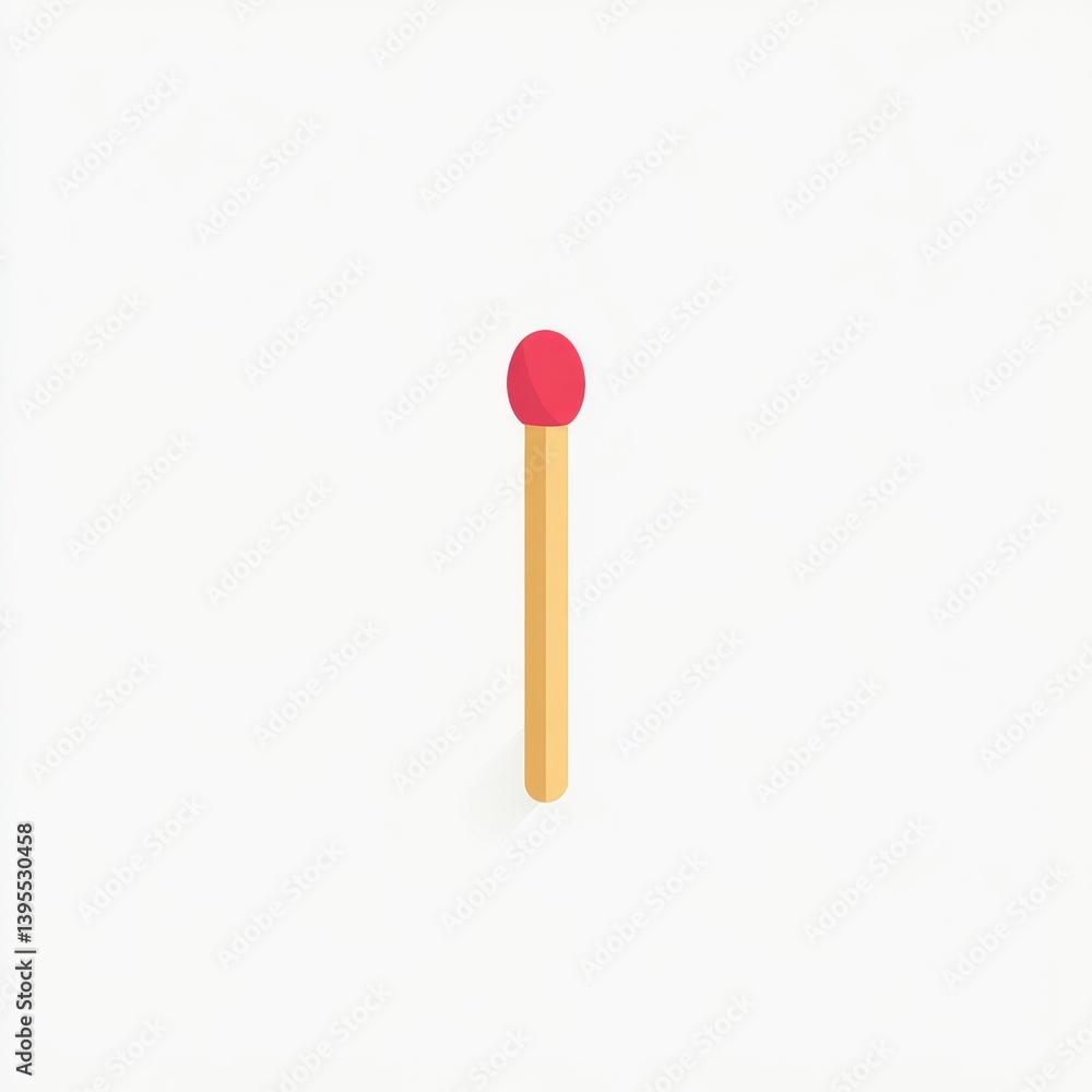 Single matchstick illustration Single matchstick illustration