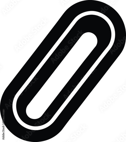 paperclip black and white silhouette vector design