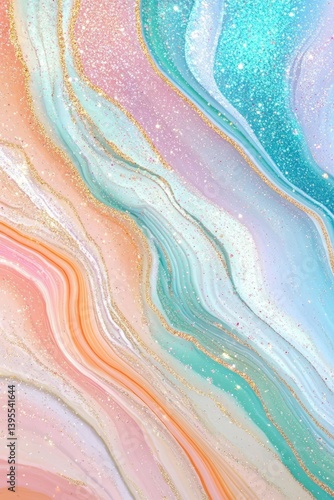 Holographic dream of color and texture — a surreal, fluid blend of glowing glitter and candy-sweet tones