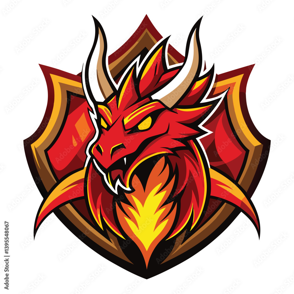Naklejka premium fiery-dragon---logo.eps