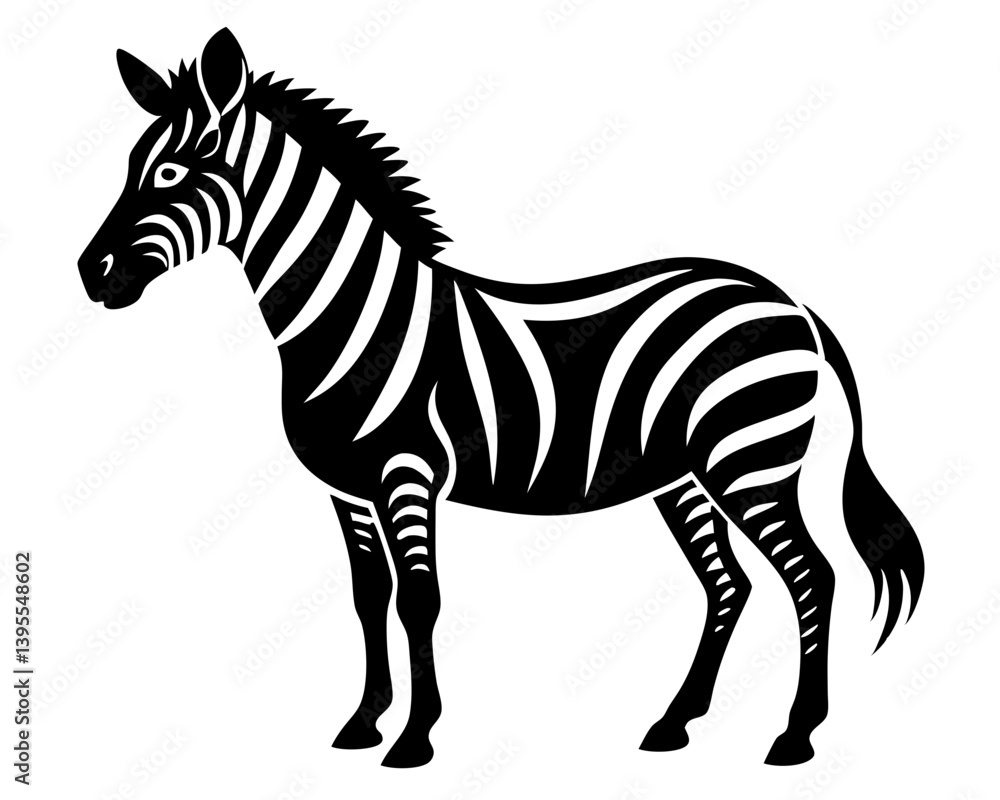 Obraz premium Zebra Vector Silhouettes & SVG Icons | Wild Animal & Safari Crafts & Digital Designs