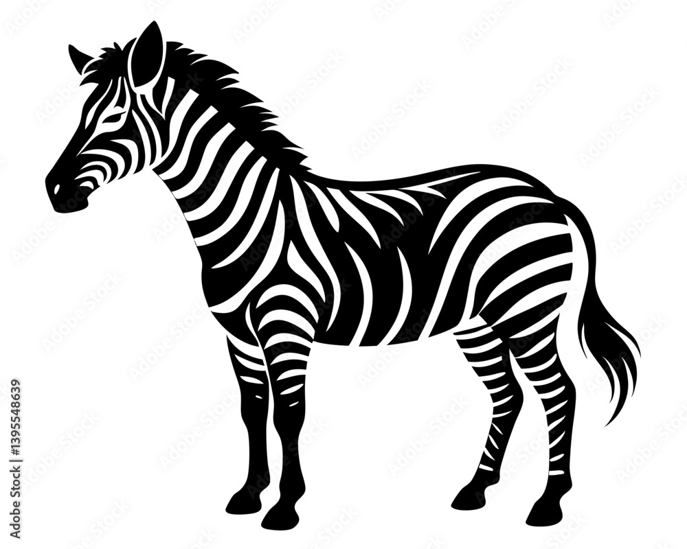 Fototapeta premium Zebra Vector Silhouettes & SVG Icons | Wild Animal & Safari Crafts & Digital Designs