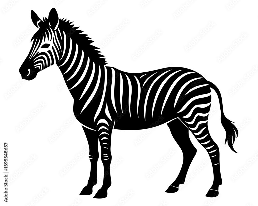 Fototapeta premium Zebra Vector Silhouettes & SVG Icons | Wild Animal & Safari Crafts & Digital Designs