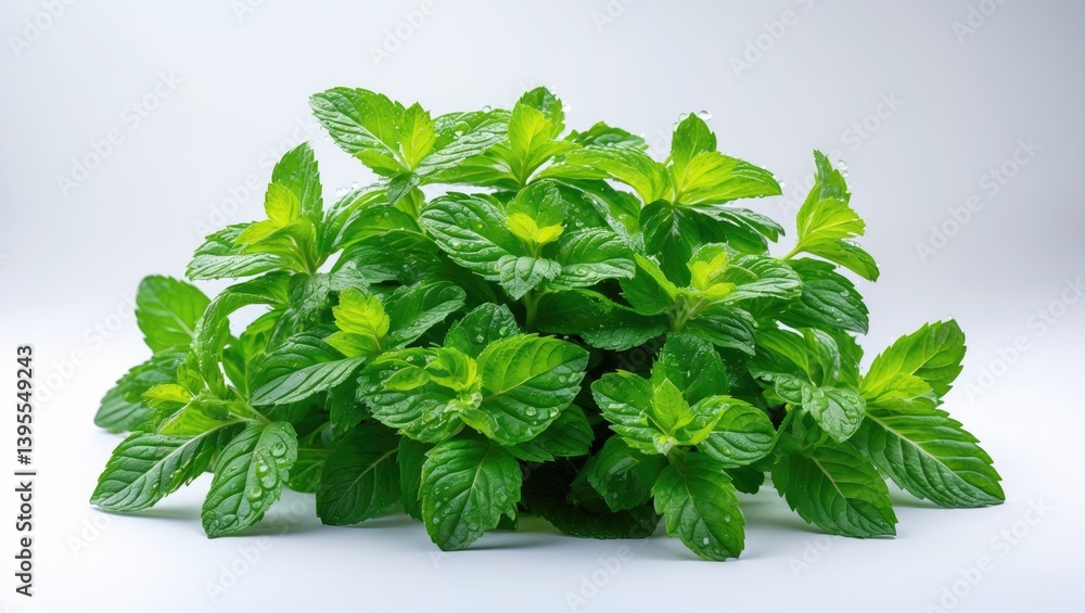 Isolated fresh mint on a white background. Isolated fresh mint on a white background.