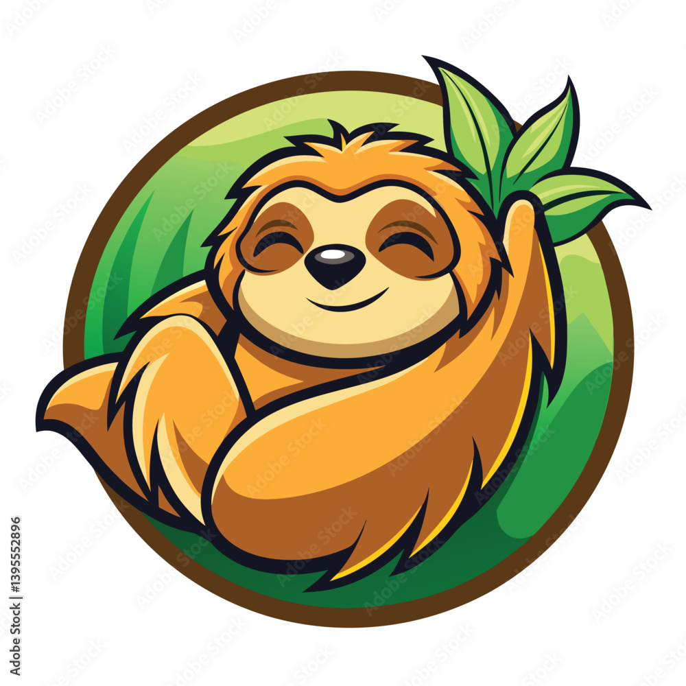 Naklejka premium lazy-sloth------logo.eps