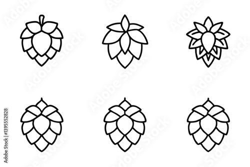 Hop Icon Trendy Line Art for Creative Projects