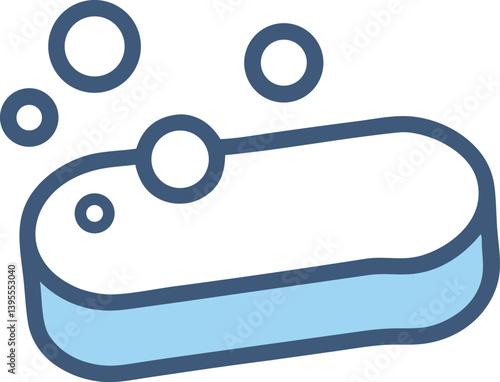 Sponge with foam icon vector illustration. cleaning service
